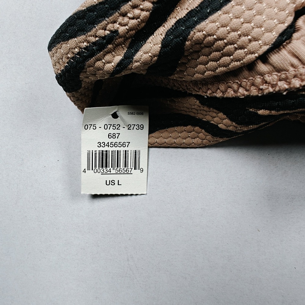 Aerie NWT Zebra Tan Removable Pad Tie Back Bikini Top  Small Adjustable Straps - Picture 9 of 10